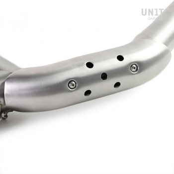 Silencieux double en titane Scrambler avec soudure visible