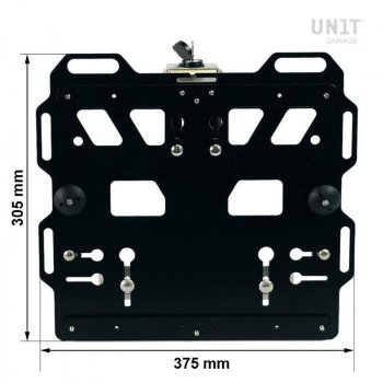 Plaque en aluminium + raccord rapide et serrure en acier inoxydable