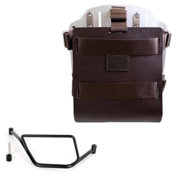 Support de sac en aluminium avec façade en cuir réglable et attache rapide + Cadre droit de la BMW F450GS