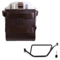 Support de sac en aluminium avec façade en cuir réglable et attache rapide + Cadre gauche de la BMW F450GS