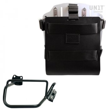 Support de sac en aluminium avec façade en cuir réglable et attache rapide + Cadre R850R - R1100R - R1150R