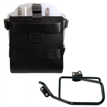 Support de sac en aluminium avec façade en cuir réglable et attache rapide + Cadre R850R - R1100R - R1150R Gauche