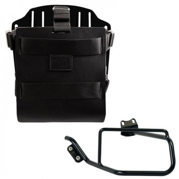 Support de sac en aluminium avec façade en cuir réglable et attache rapide + Cadre R850R - R1100R - R1150R Gauche