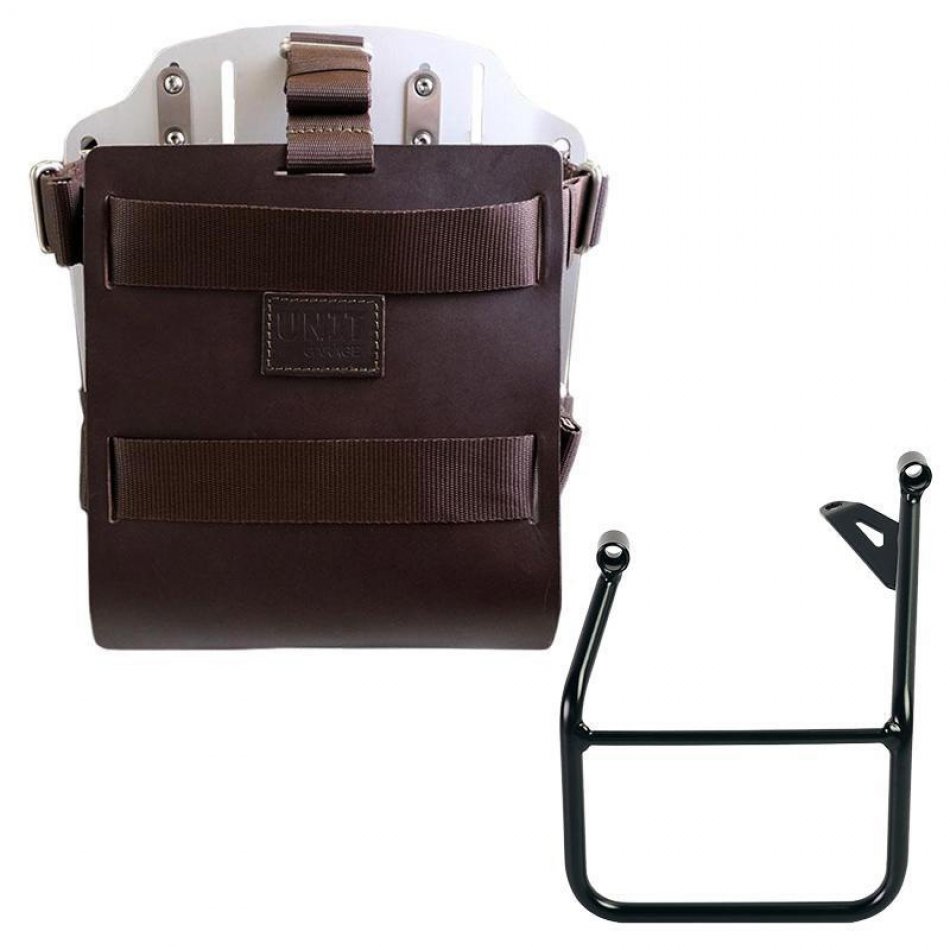 Support de sac en aluminium avec façade en cuir réglable et attache rapide + BMW R1300GS Cadre Gauche