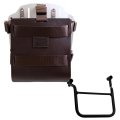 Support de sac en aluminium avec façade en cuir réglable et attache rapide + Cadre gauche Honda Transalp 750 (à partir de 2023)