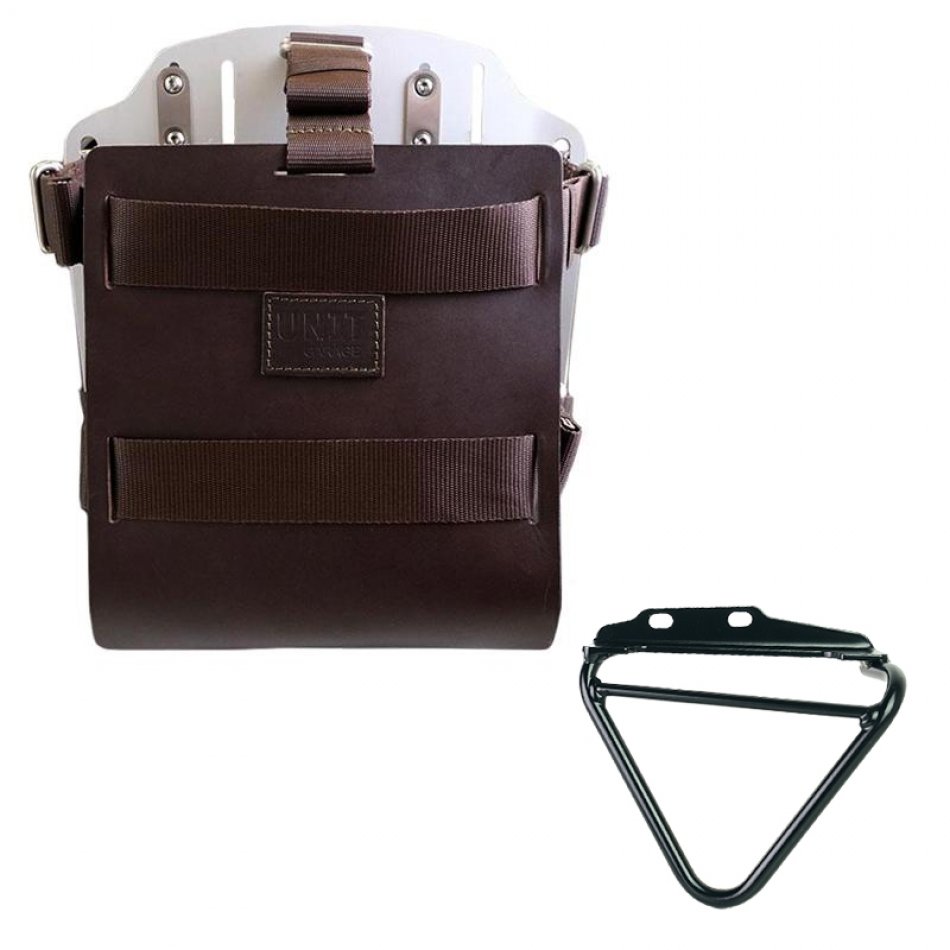 Support de sac en aluminium avec façade en cuir réglable et attache rapide + Husqvarna 125-250-401 (à partir de 2024) Châssis Gauche 