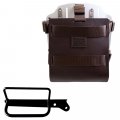 Support de sac en aluminium avec façade en cuir réglable et attache rapide + Cadre droit Royal Enfield
