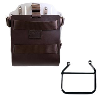 Support de sac en aluminium avec façade en cuir réglable et attache rapide + Cadre Gauche Triumph Speed 400 & Scrambler 400 X