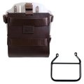Support de sacoche en aluminium avec façade en cuir réglable et système de fixation rapide + Cadre gauche Triumph Tracker 400