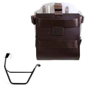 Support de sac en aluminium avec façade en cuir réglable et attache rapide + Cadre droit Triumph Street Scrambler 900 (à partir de 2026)