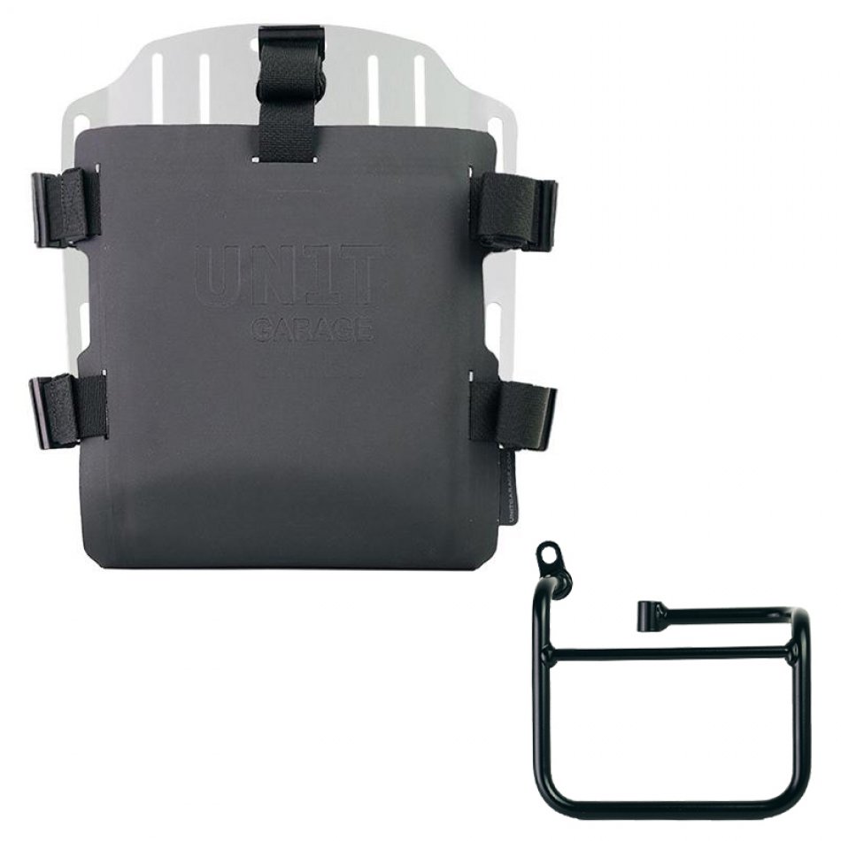 Support de sac en aluminium avec façade Hypalon réglable et attache rapide + Châssis gauche BMW CE 02