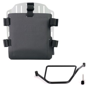Support de sac en aluminium avec façade Hypalon réglable et attache rapide + Cadre gauche de la BMW F450GS