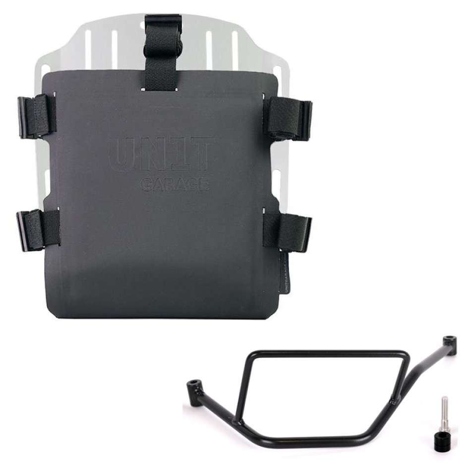 Support de sac en aluminium avec façade Hypalon réglable et attache rapide + Cadre gauche de la BMW F450GS