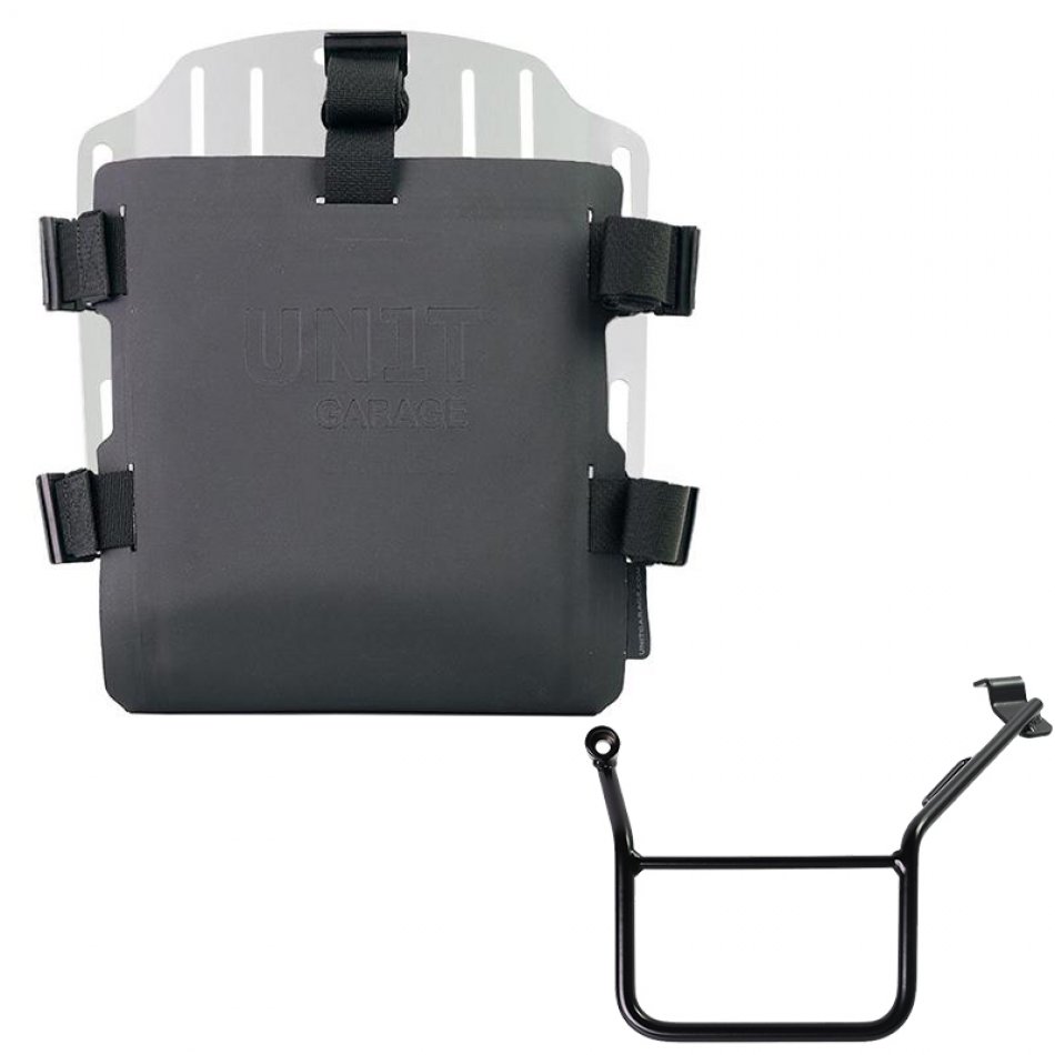 Support de sac en aluminium avec façade Hypalon réglable et attache rapide + Cadre gauche de la BMW F900GS