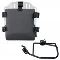 Porte sacoche aluminium avec façade réglable en Hypalon et attache rapide + Châssis BMW HP2 Gauche