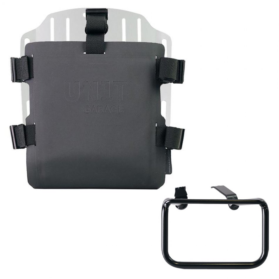 Support de sac en aluminium avec façade Hypalon réglable et attache rapide + Cadre gauche de la BMW R12 G/S