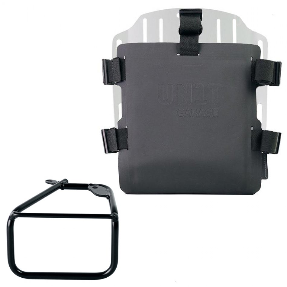 Porte-sac en aluminium avec façade Hypalon réglable et raccord rapide + Cadre Droit BMW R12 NineT