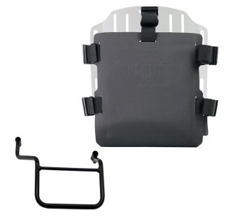 Support de sac en aluminium avec façade Hypalon réglable et attache rapide + Cadre droit Honda Transalp 750 (à partir de 2023)