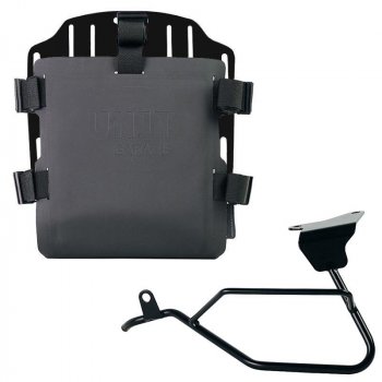 Support de sac en aluminium avec façade Hypalon réglable et attache rapide + Cadre gauche Moto Guzzi V100 Mandello