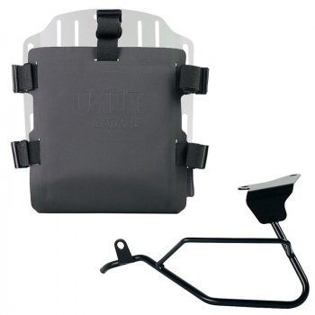 Support de sac en aluminium avec façade Hypalon réglable et attache rapide + Cadre gauche Moto Guzzi V100 Mandello