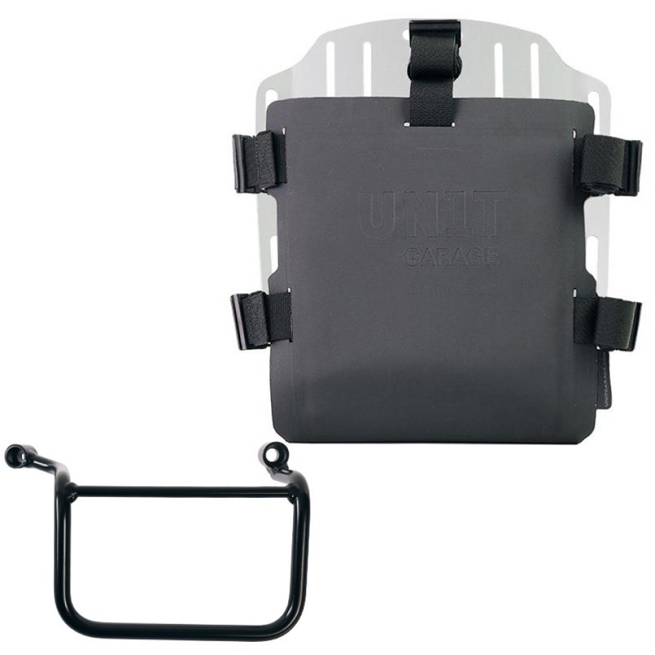 Porte-sac en aluminium avec façade Hypalon réglable et raccord rapide + Cadre Droit Royal Enfield Guerrilla 450