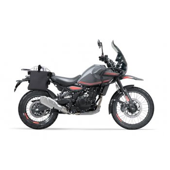 Support de sac en aluminium avec façade Hypalon réglable et attache rapide + Royal Enfield Himalayan 450 (à partir de 2024) Cadre droit