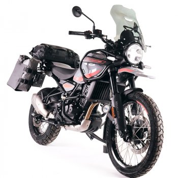 Support de sac en aluminium avec façade Hypalon réglable et attache rapide + Royal Enfield Himalayan 450 (à partir de 2024) Cadre droit