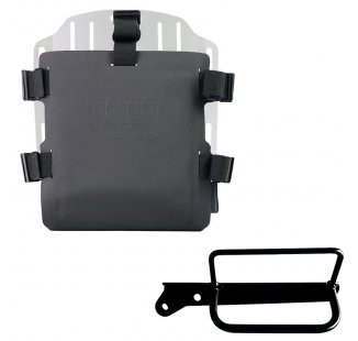 Support de sac en aluminium avec façade Hypalon réglable et attache rapide + Cadre gauche Royal Enfield Hunter 350