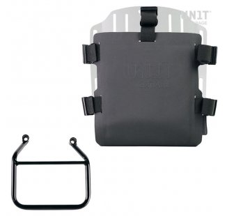 Support de sac en aluminium avec façade Hypalon réglable et attache rapide + Cadre Thriumph Speed 400 & Scrambler 400 X Droit (Uniquement compatible avec notre code d'échappement bas : 4206Low)