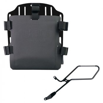 Support de sac en aluminium avec façade Hypalon réglable et attache rapide + Cadre gauche de la Triumph Bonneville Bobber