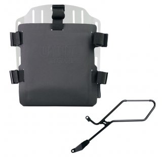 Support de sac en aluminium avec façade Hypalon réglable et attache rapide + Cadre gauche de la Triumph Bonneville Bobber