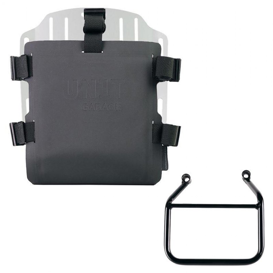 Support de sac en aluminium avec façade Hypalon réglable et attache rapide + Cadre Gauche Triumph Speed 400 & Scrambler 400 X