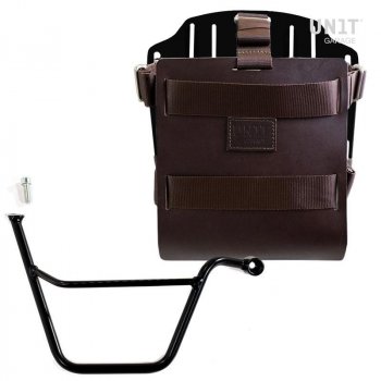 Porte-sac en aluminium avec façade en cuir réglable, attache rapide et cadre (2001-2016)