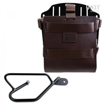 Porte-sac en aluminium avec façade en cuir réglable, attache rapide et cadre (à partir de 2016)