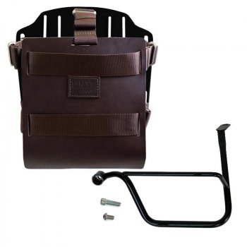 Porte-sac en aluminium avec façade en cuir réglable, attache rapide et cadre (à partir de 2016)