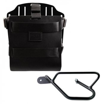 Porte-sac en aluminium avec façade en cuir réglable, attache rapide et cadre (à partir de 2016)