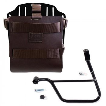 Porte-sac en aluminium avec façade en cuir réglable, attache rapide et cadre (à partir de 2016)