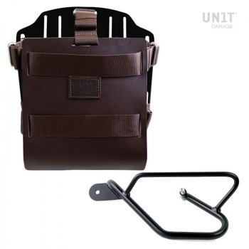 Porte-sac en aluminium avec façade en cuir réglable, attache rapide et cadre (à partir de 2016)