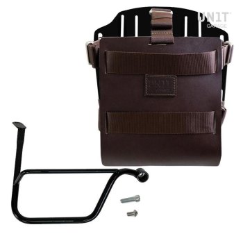Porte-sac en aluminium avec façade en cuir réglable, attache rapide et cadre (à partir de 2019)