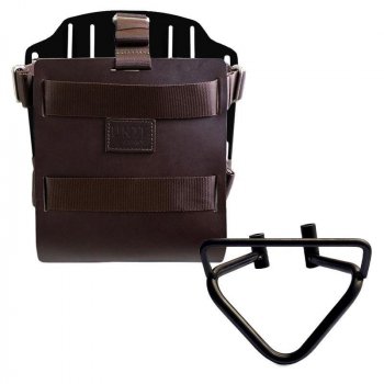 Support de sac en aluminium avec façade en cuir réglable, attache rapide et cadre (à partir de 2020)