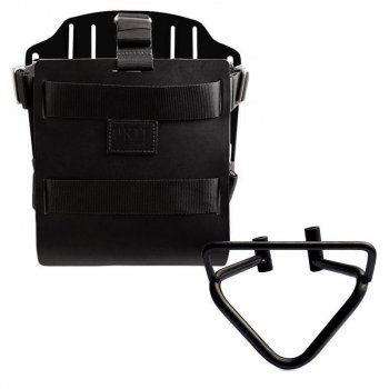 Support de sac en aluminium avec façade en cuir réglable, attache rapide et cadre (à partir de 2020)