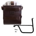 Porte-sac en aluminium avec façade en cuir réglable, attache rapide + Cadre gauche Triumph Speed Twin 1200 & RS (à partir de 2025)