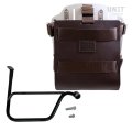 Porte-sac en aluminium avec façade en cuir réglable et attache rapide + Cadre droit Triumph Speed Twin 1200 & RS (à partir de 2025)