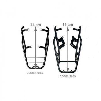 porte-bagages NineT avec poignées passager pour fixation de plaque de top case