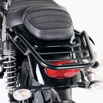 Porte-bagages arrière avec poignées de maintien du passager