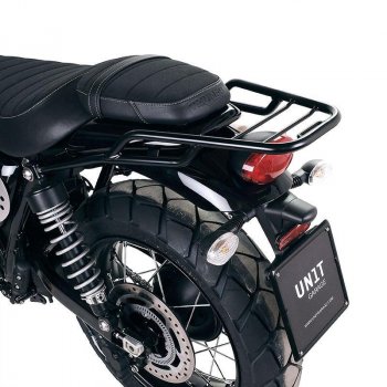 Porte-bagages arrière avec poignées de maintien du passager