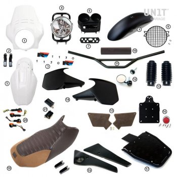 Kit R1150R PRO avec panneaux latéraux de réservoir (Alpine White)
