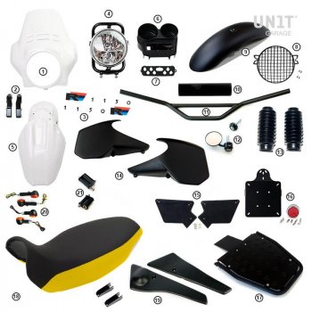 Kit R1150R PRO avec panneaux latéraux de réservoir (Alpine White)