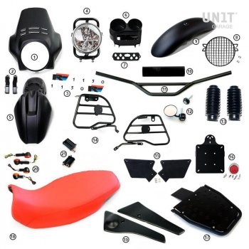 Kit R1150R PRO avec panneaux latéraux de réservoir en tube (Mat Black)