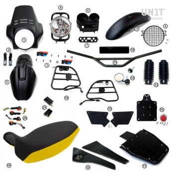 Kit R1150R PRO avec panneaux latéraux de réservoir en tube (Mat Black)